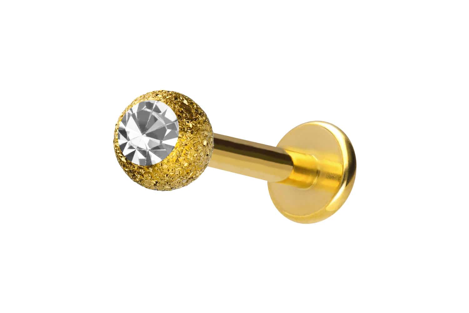 Chirurgenstahl Labret Piercing DIAMANTOPTIK + KRISTALL